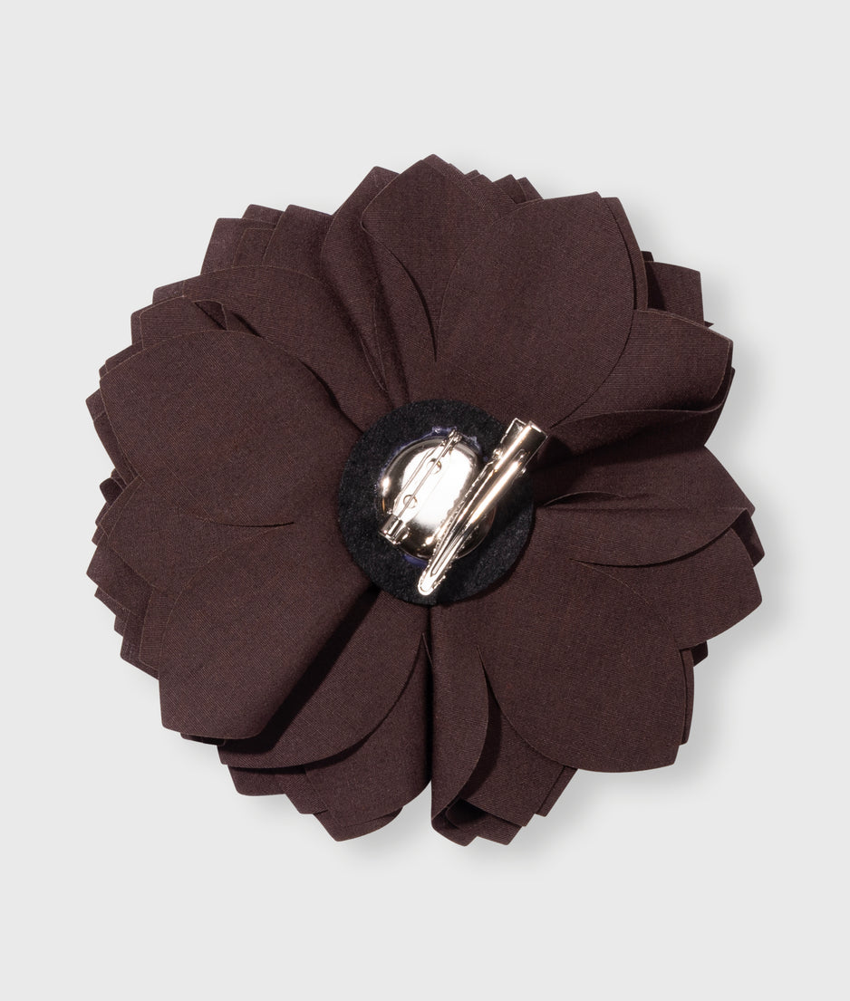 flower corsage | deep wine