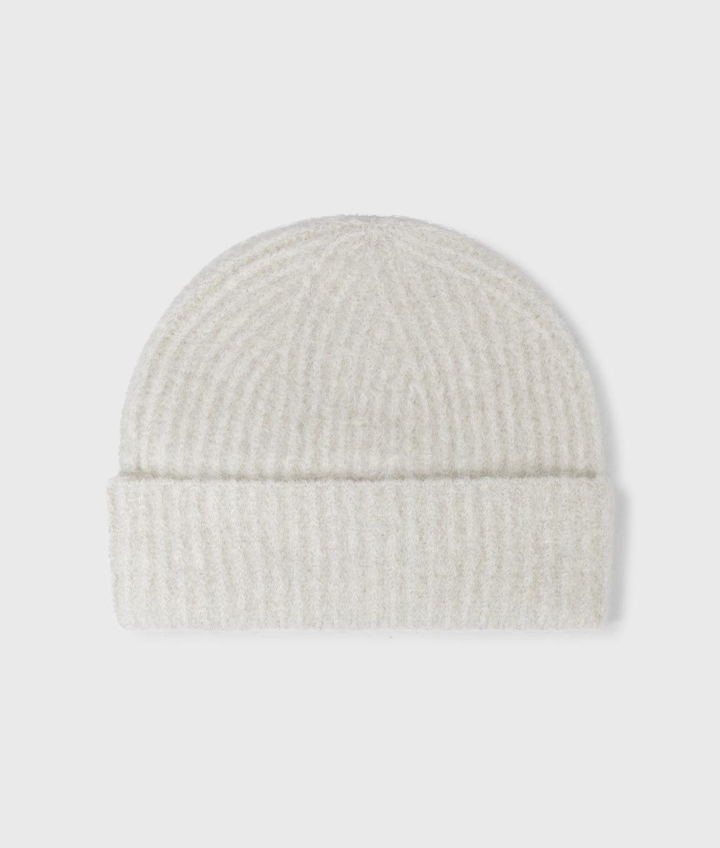 hairy beanie lurex | ecru