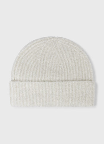 hairy beanie lurex | ecru