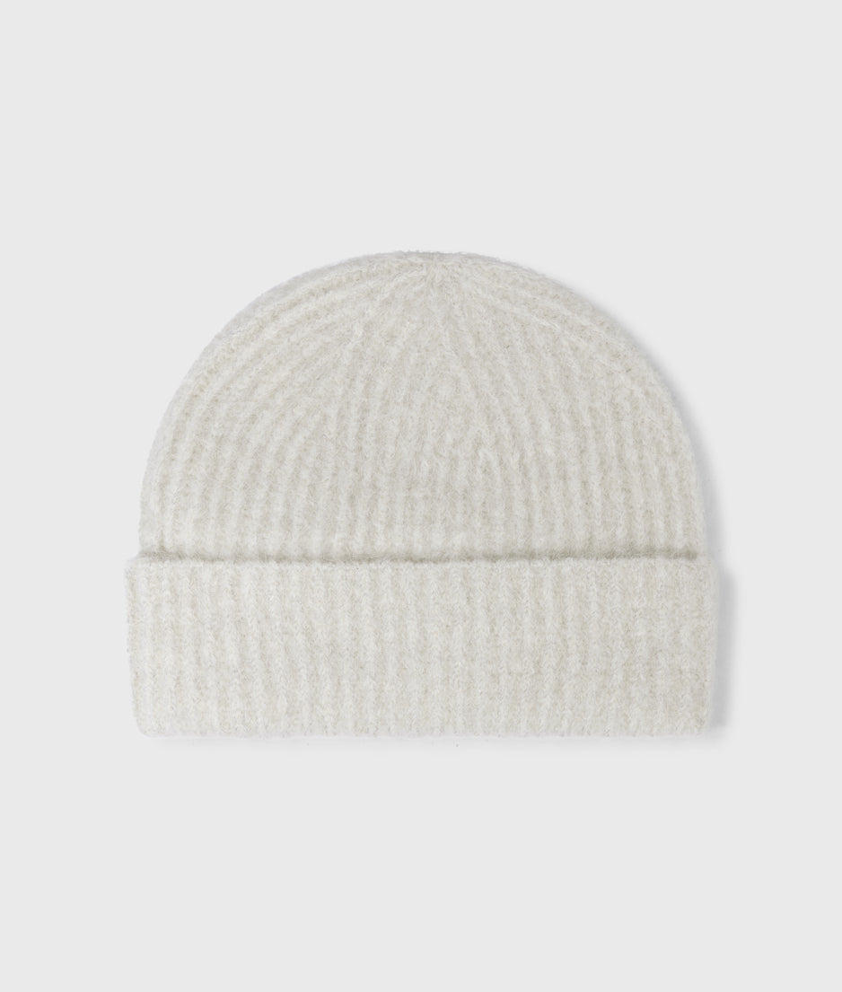 hairy beanie lurex | ecru
