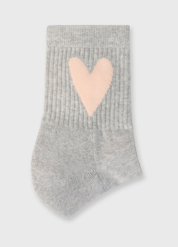 socks heart | light grey melee
