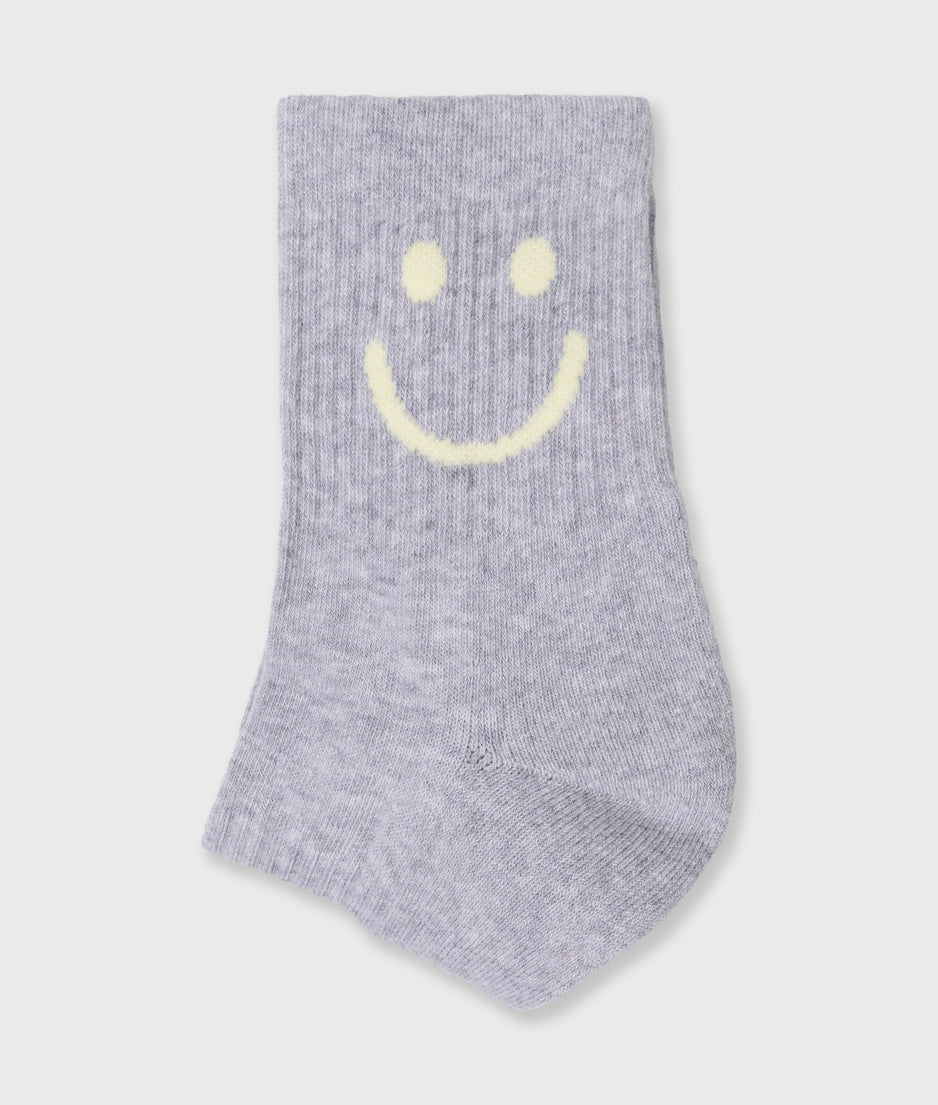 socks smile | white grey melee