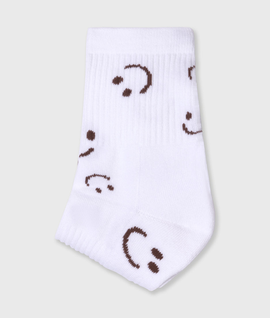socks all-over smile | white
