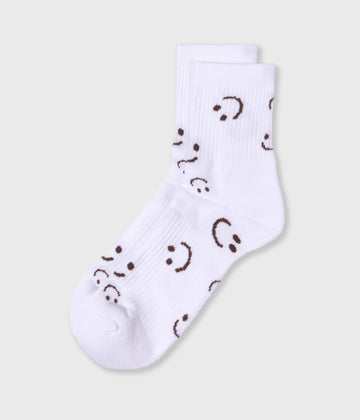 socks all-over smile | white