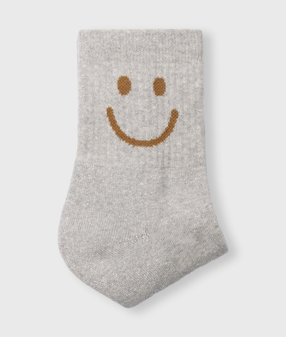 socks smile | light grey melee