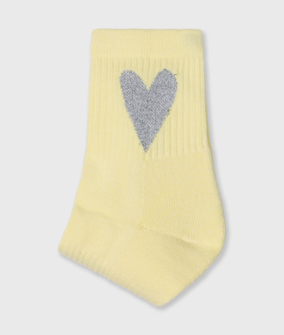 socks heart | pastel yellow