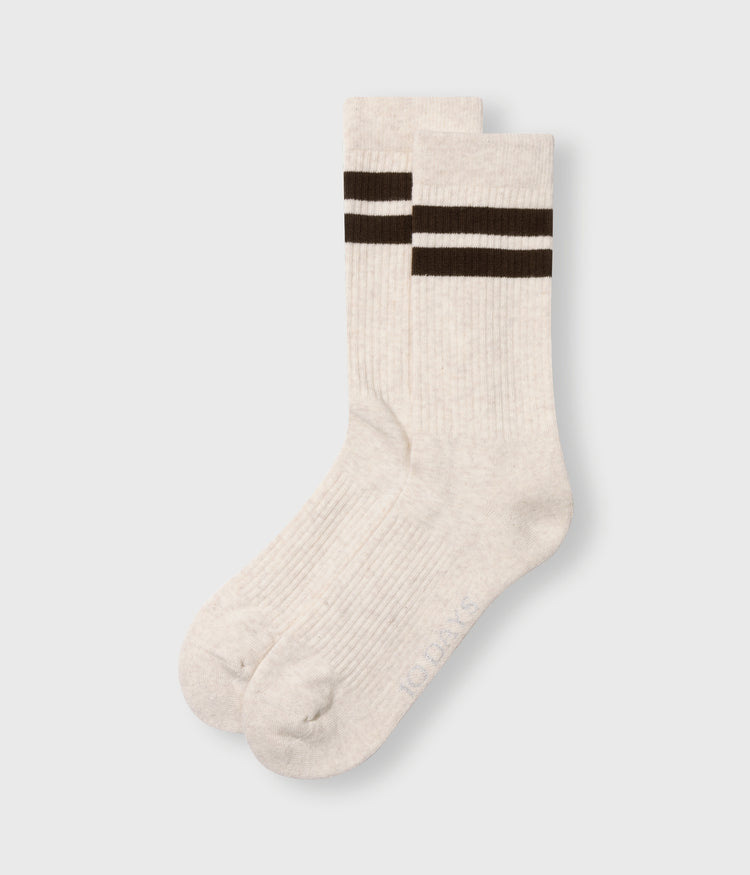 socks 2 stripes | soft white melee