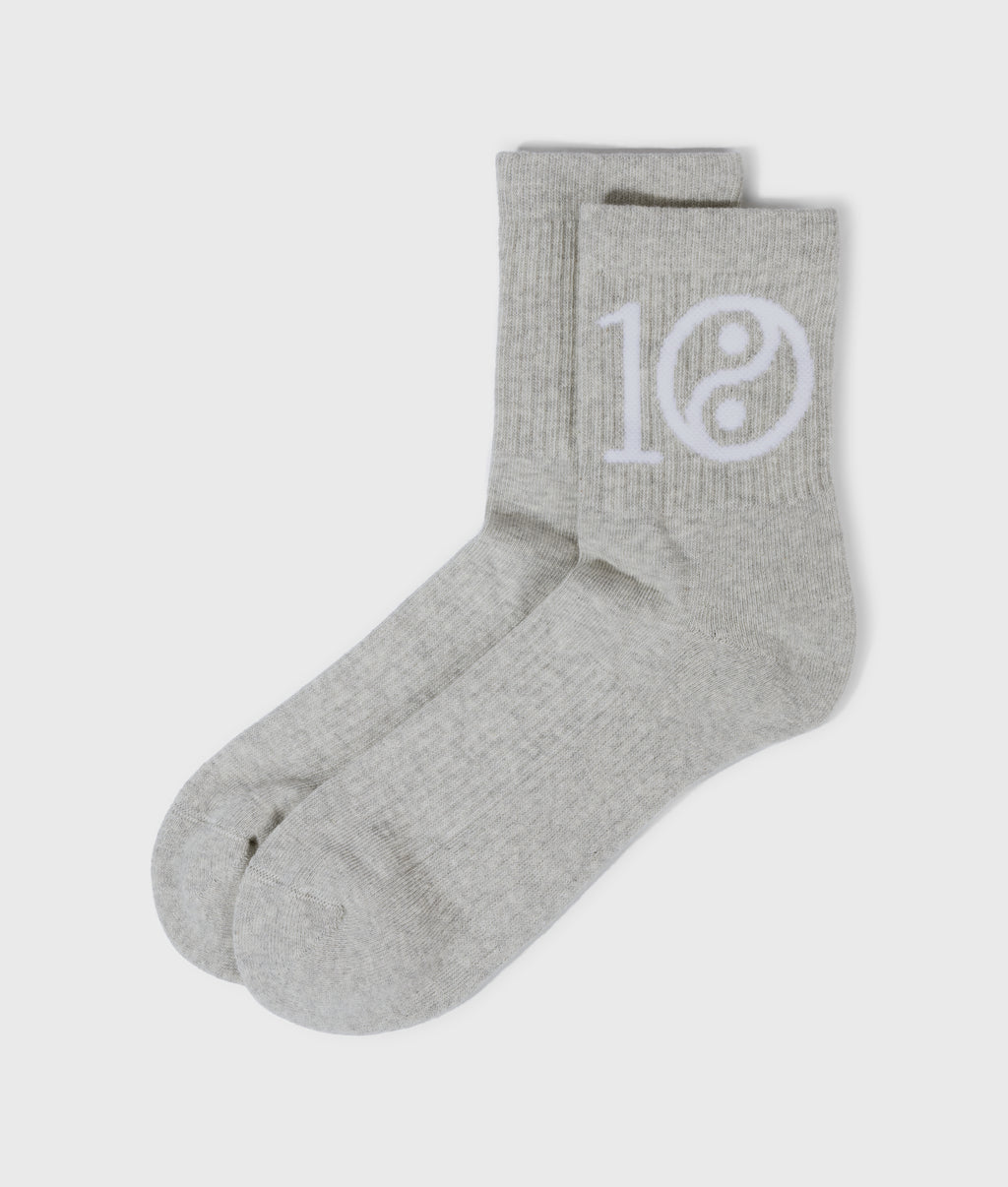 socks yin yang | light grey melee
