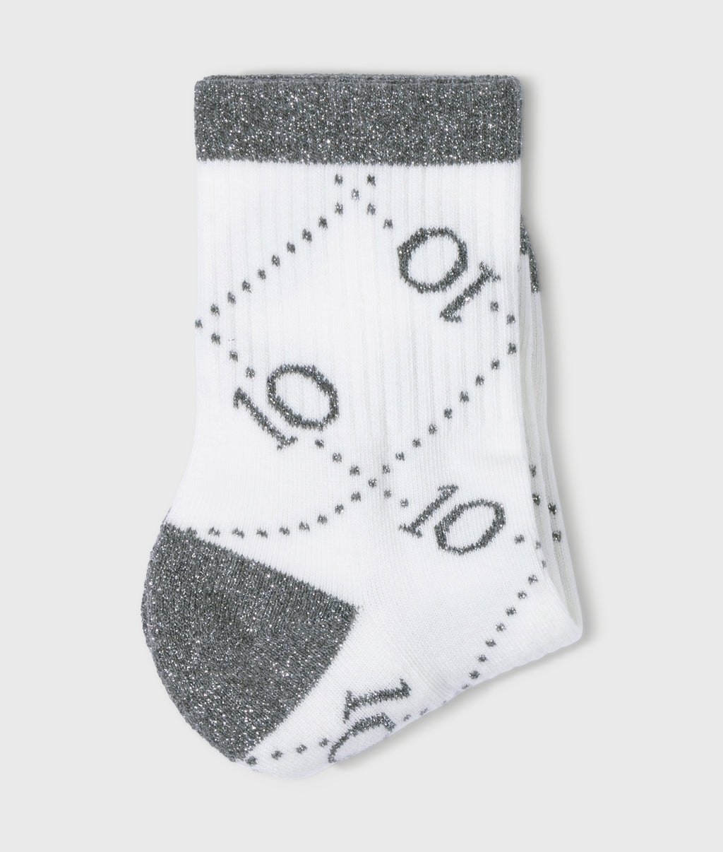 socks all over monogram | ecru