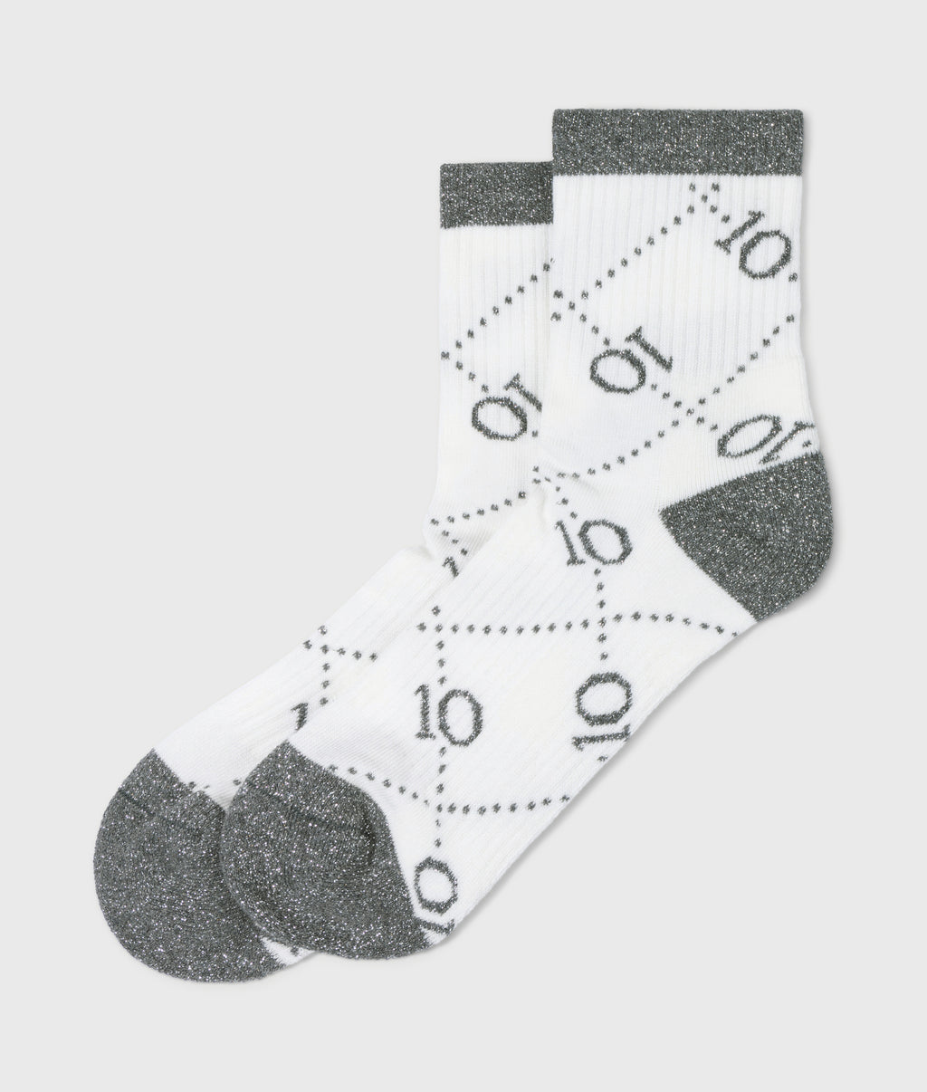 socks all over monogram | ecru