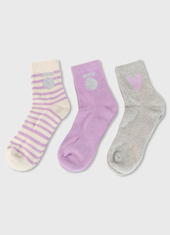 3-pack socks | violet