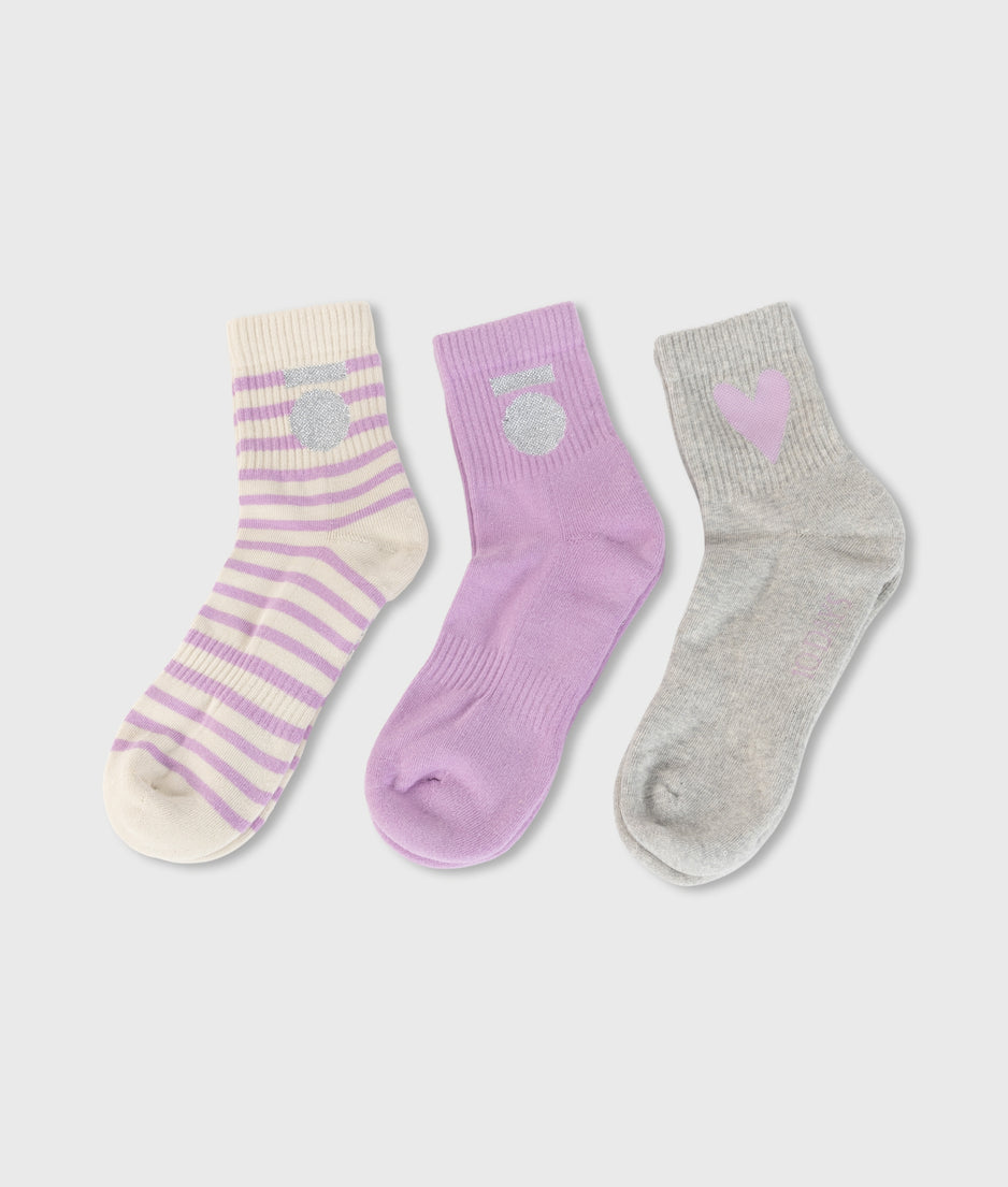 3-pack socks | violet