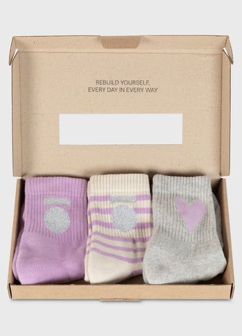 3-pack socks | violet