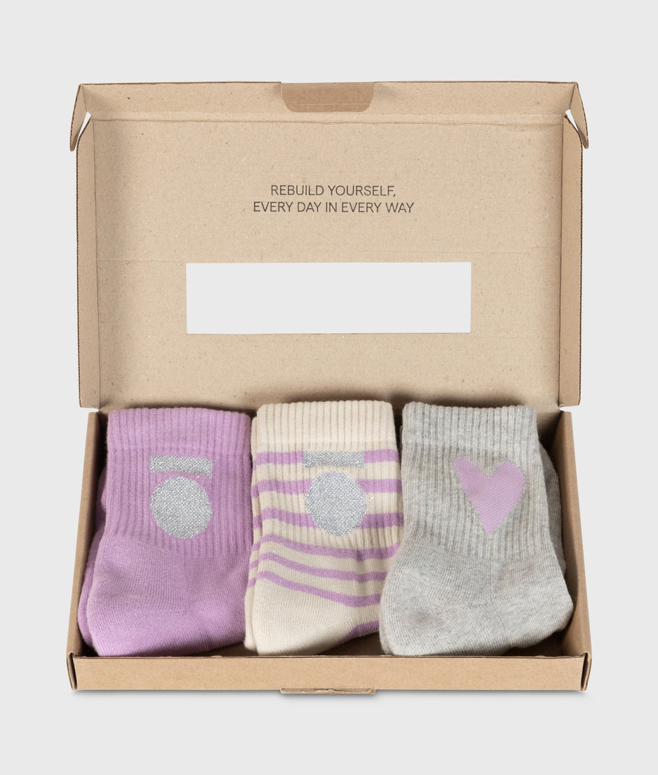 3-pack socks | violet