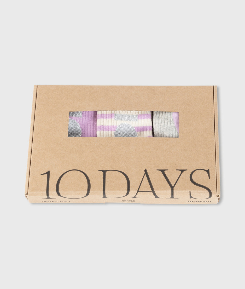 3-pack socks | violet
