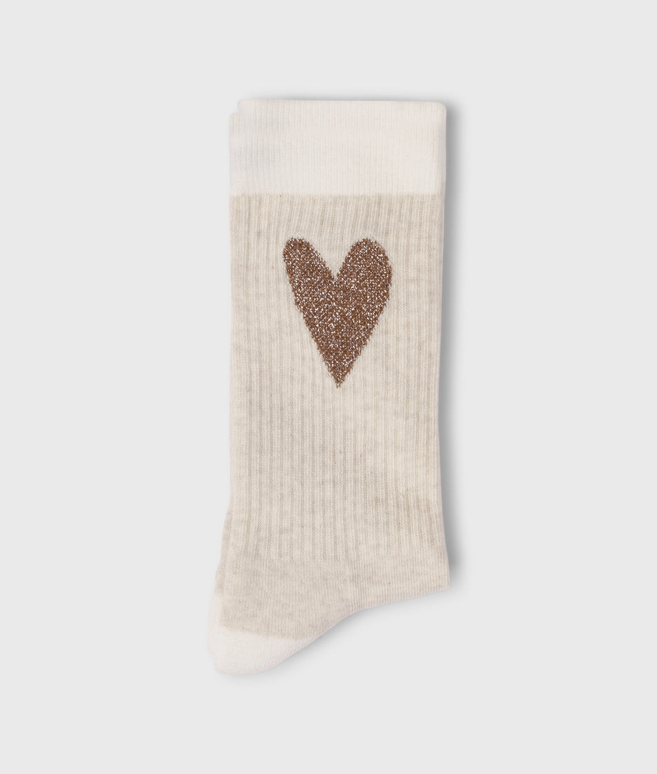 socks heart | soft white melee