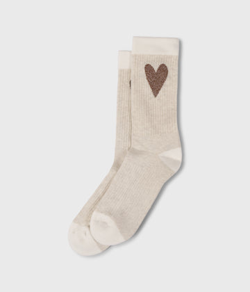 socks heart | soft white melee