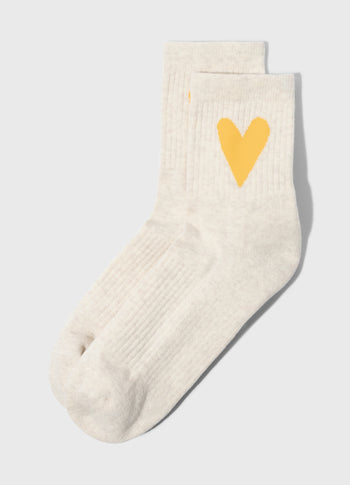 socks heart | soft white melee