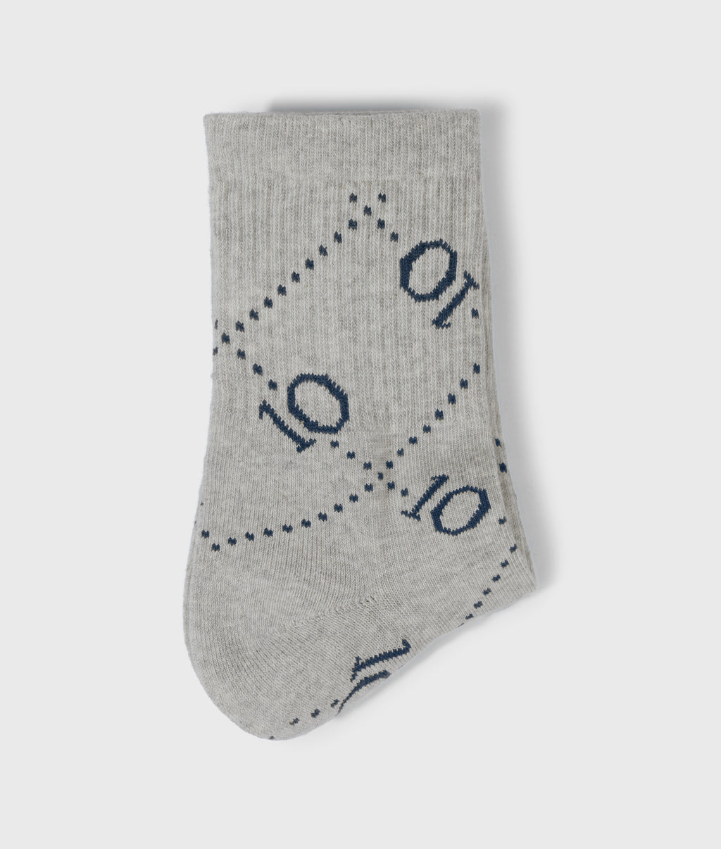 socks all-over monogram | light grey melee