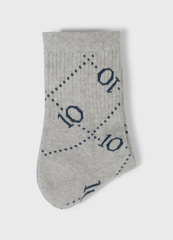 socks all-over monogram | light grey melee