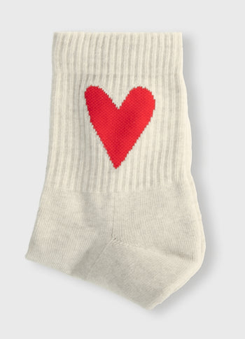 short socks heart | soft white melee