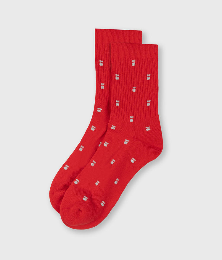 socks medal | coral red