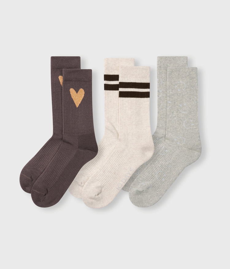 3-pack socks | deep wine