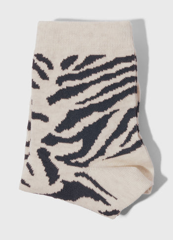 socks zebra | soft white melee