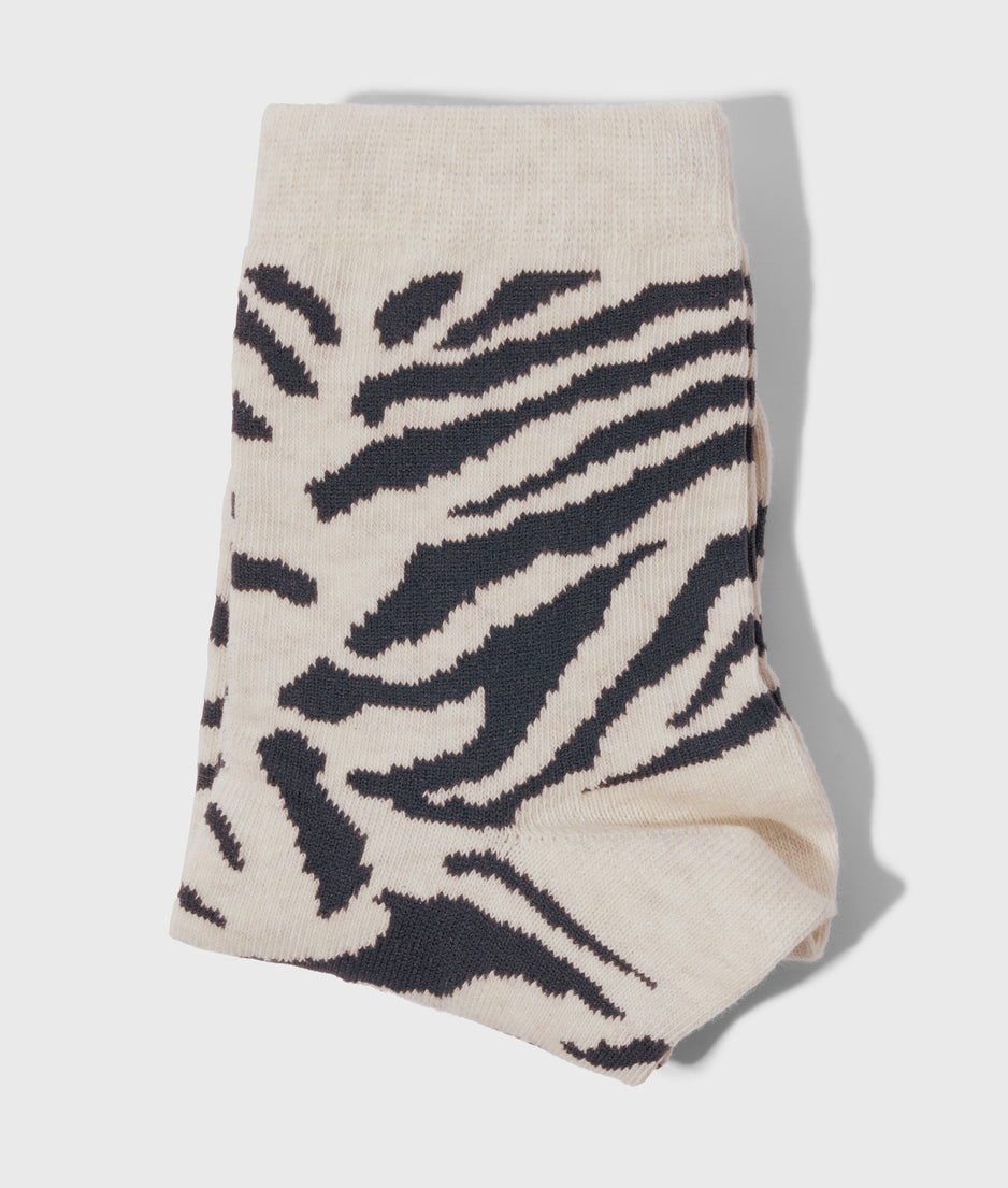 socks zebra | soft white melee
