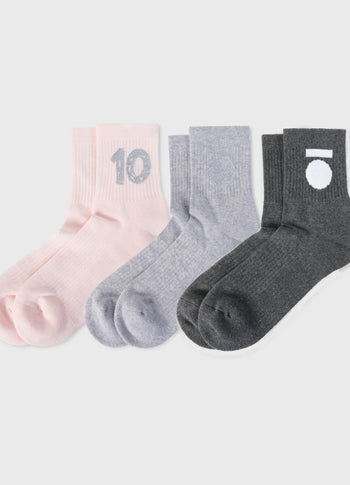 3-pack socks | marshmallow