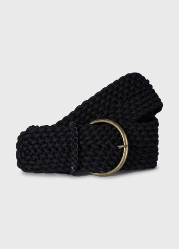 braided belt | black