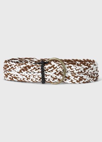 braided belt | deep brown