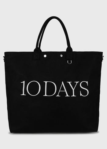 canvas shopper | black