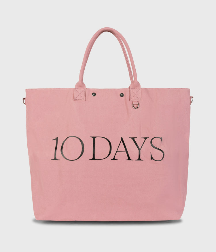 canvas shopper | bright raspberry