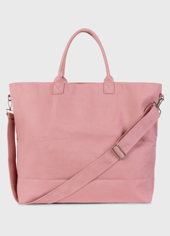 canvas shopper | bright raspberry