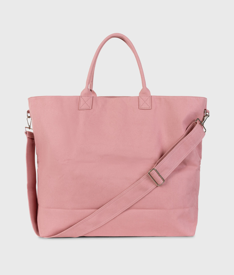 canvas shopper | bright raspberry