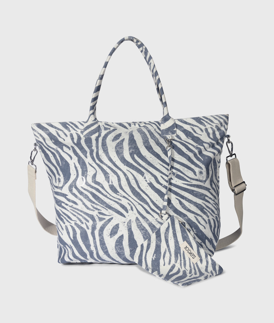 beach shopper zebra | light vanilla