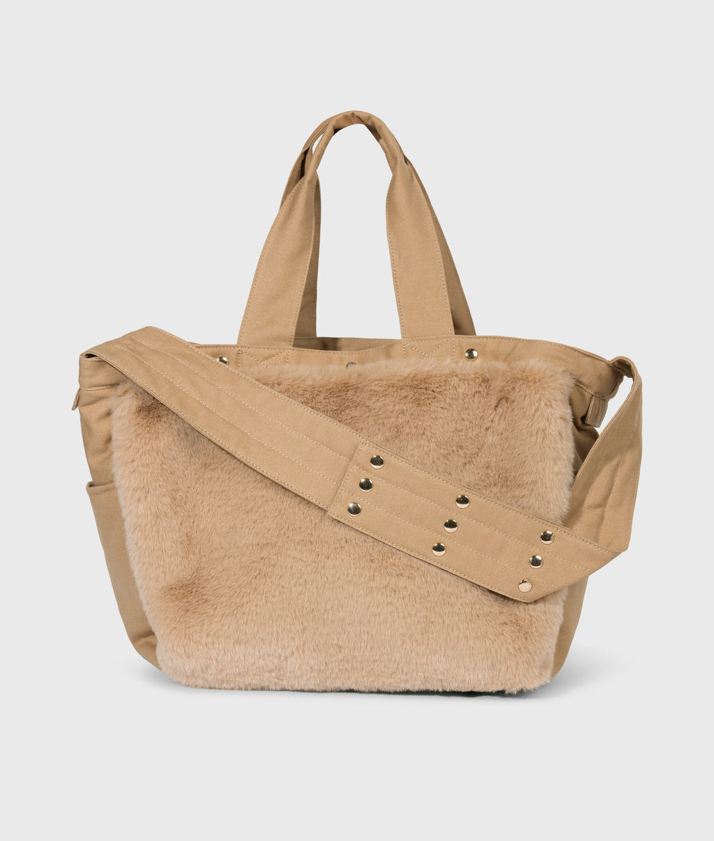 fluffy shopper | grey mango
