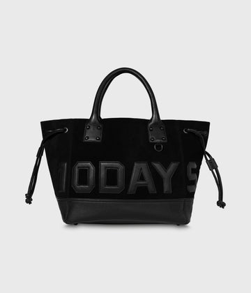 leather shopper | black