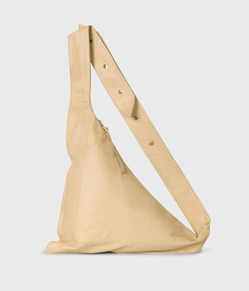 leather shoulder bag | pearl