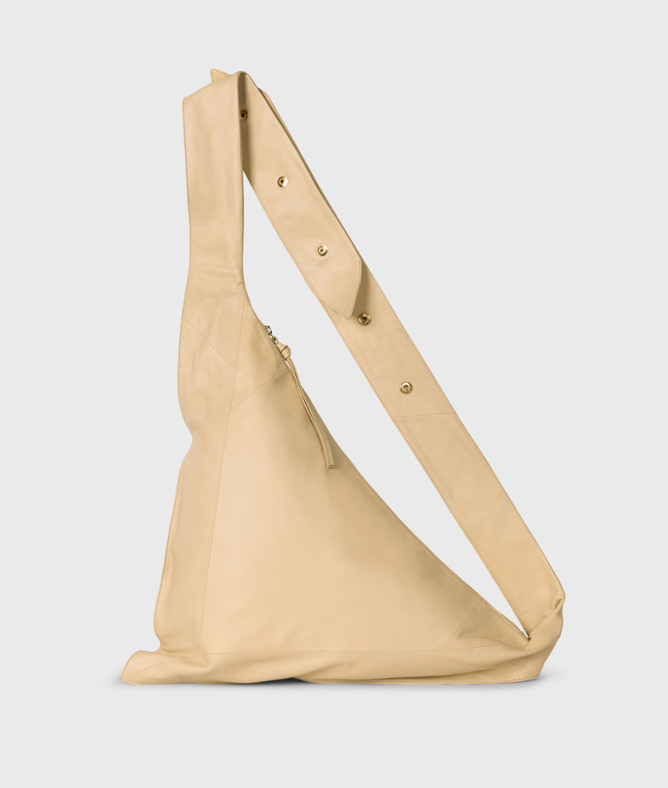 leather shoulder bag | pearl