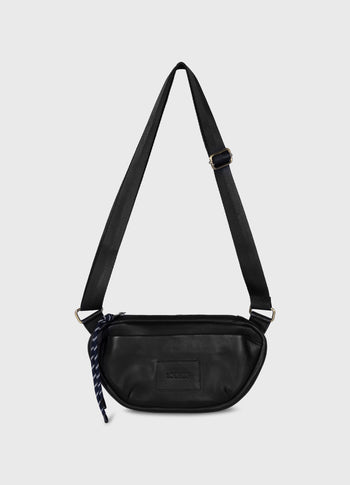 leather fanny pack | black