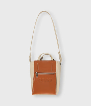 mini box bag | saddle brown