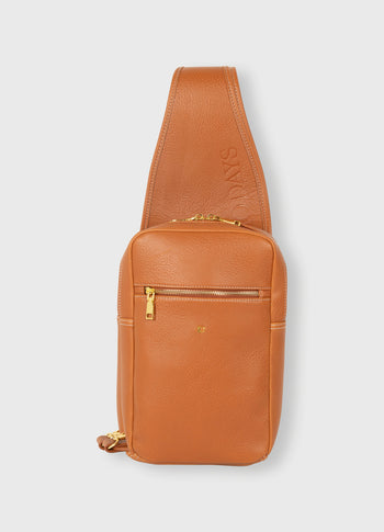 cross body bag | saddle brown