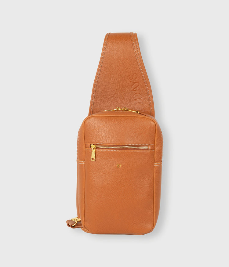 cross body bag | saddle brown