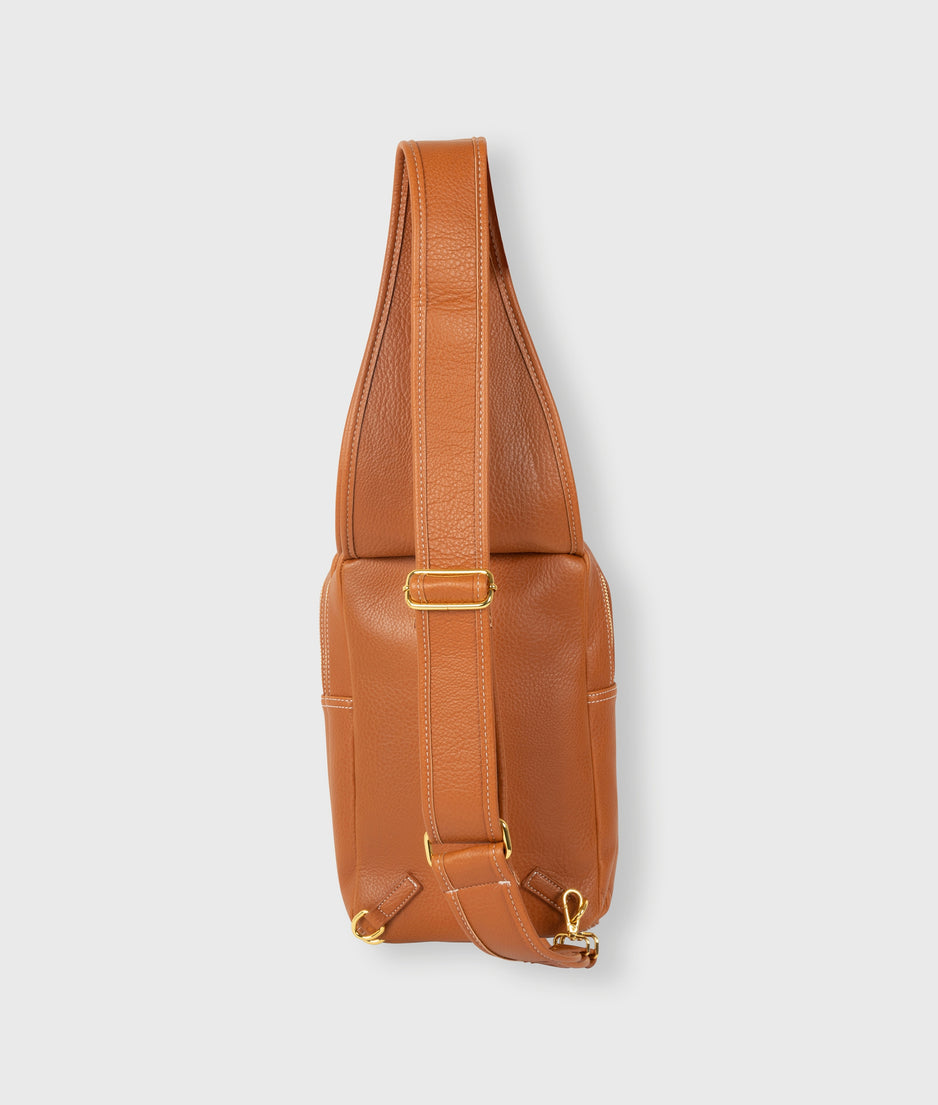cross body bag | saddle brown