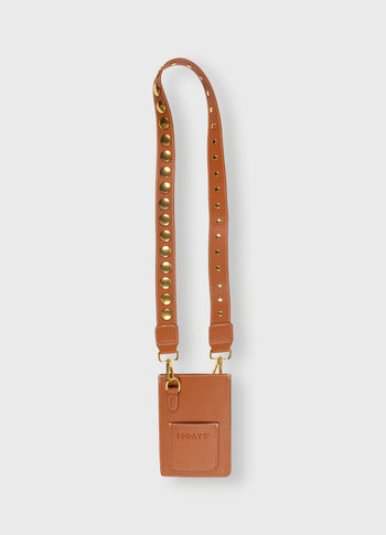 phone bag | saddle brown