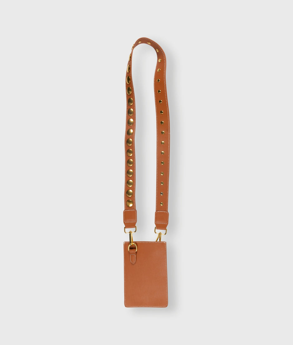 phone bag | saddle brown