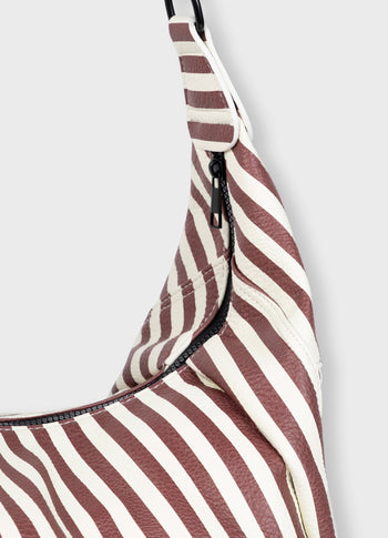 banana bag stripe | burgundy