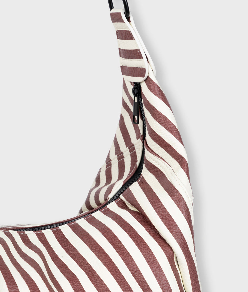 banana bag stripe | burgundy